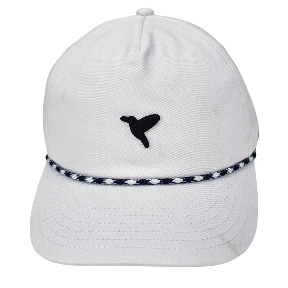 Birddogs Rope Hat Mens OSFA White Hummingbird Logo Snapback Golf Baseball Cap